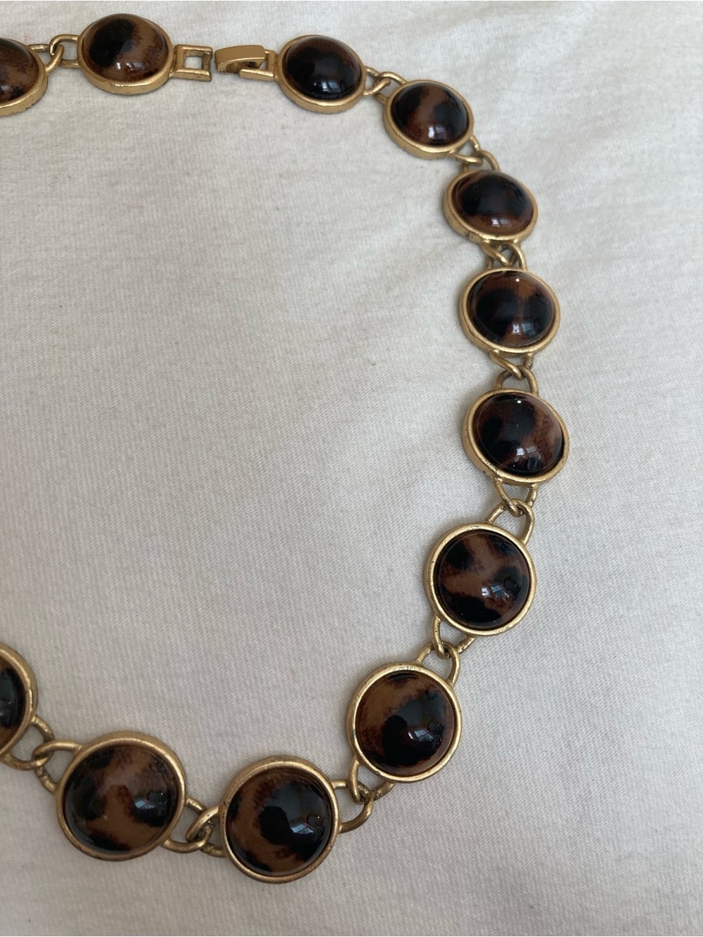 Wild Animal Spotted Print Cabochon Vintage Necklace - Picture 5 of 8